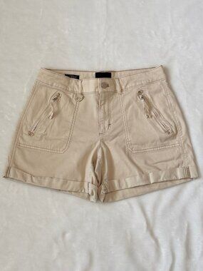 White House Black Market Cream Shorts - Size 6
